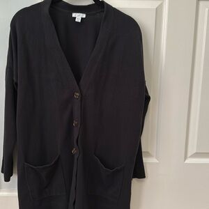 JJill black cardigan. Great condition. Very cozy! Size large